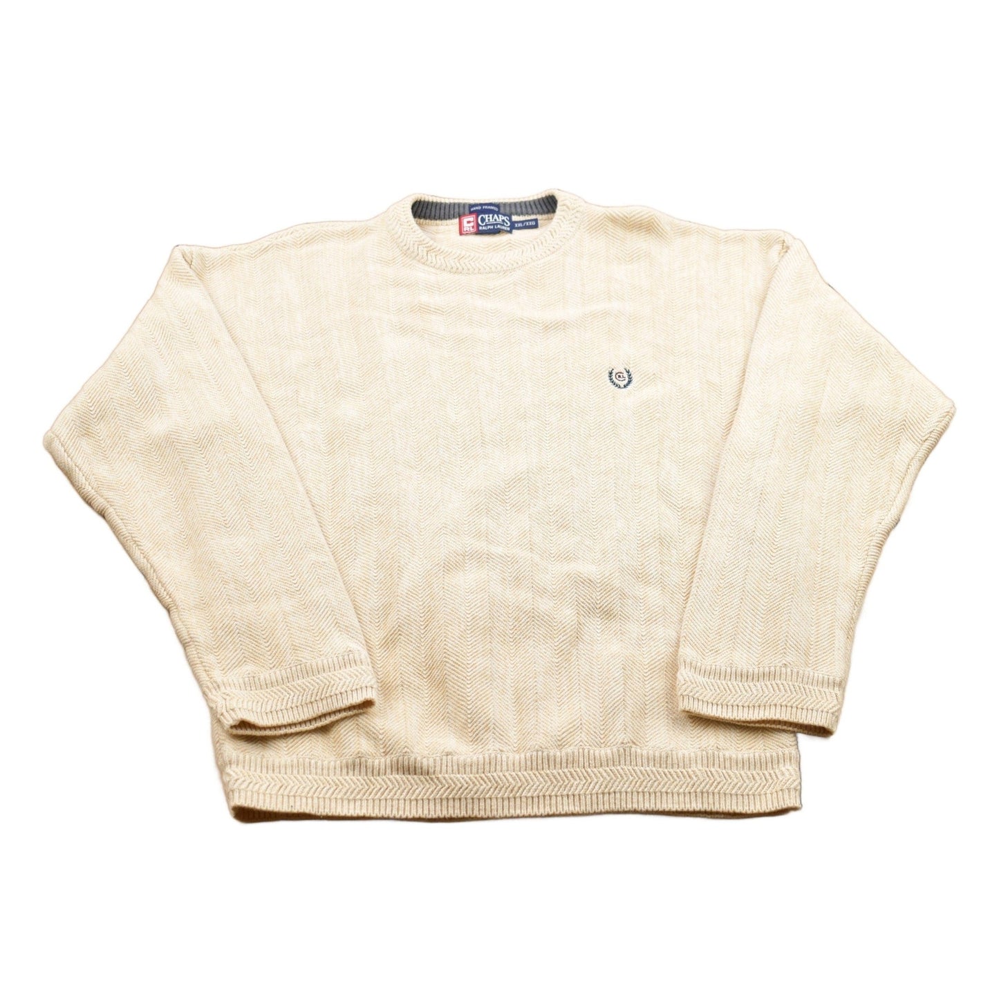 Vintage 1990s Ralph Lauren Chaps Hand Framed Crewneck Sweatshirt Men's Medium from propervintagecanada