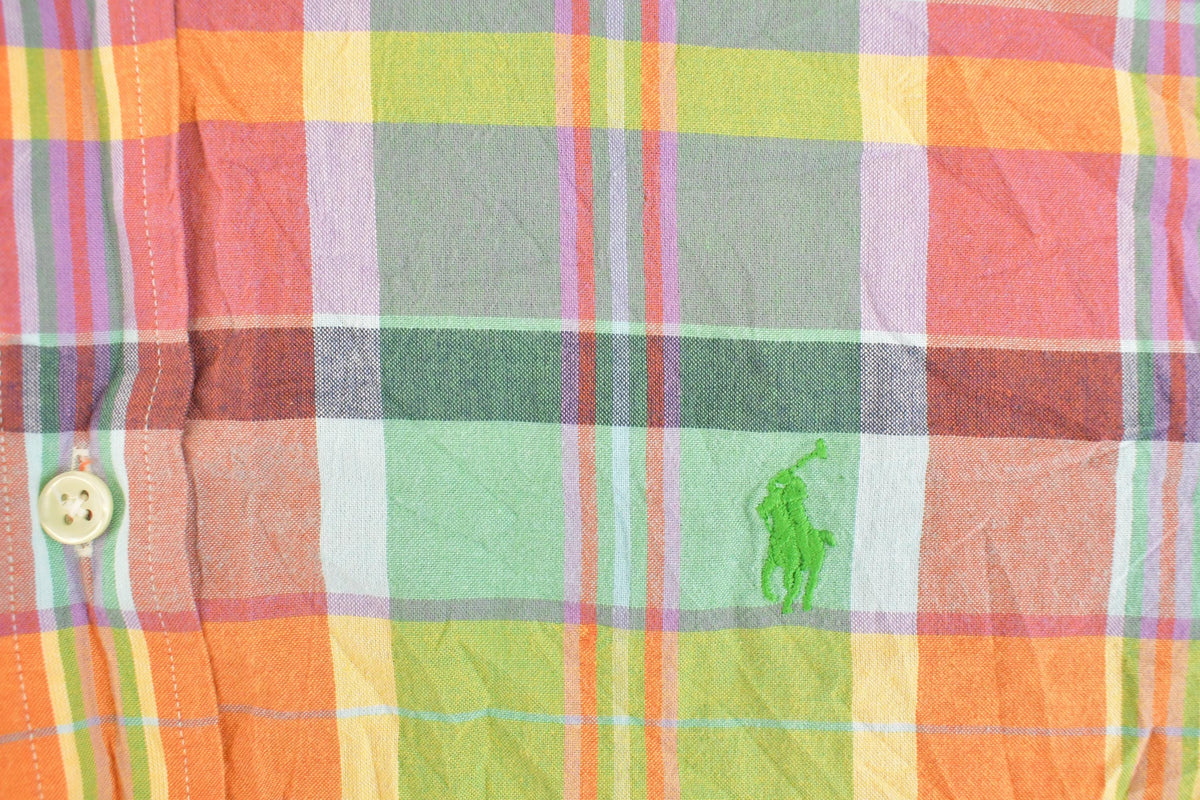 Vintage 1990s Ralph Lauren Classic Fit Plaid Button Up Shirt Men's XL from propervintagecanada