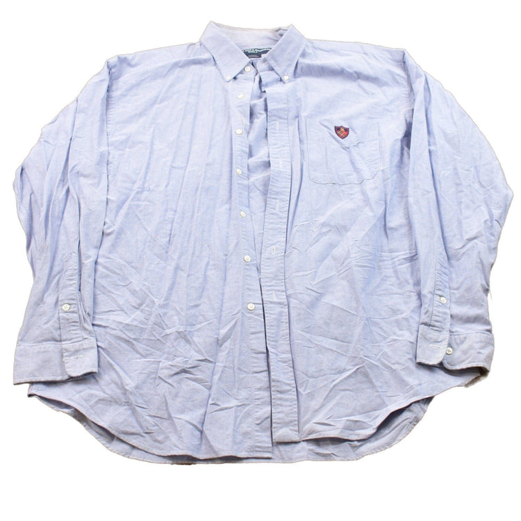 Vintage 1990s Ralph Lauren Golf Light Denim Button Up Shirt Men's 2XL from propervintagecanada
