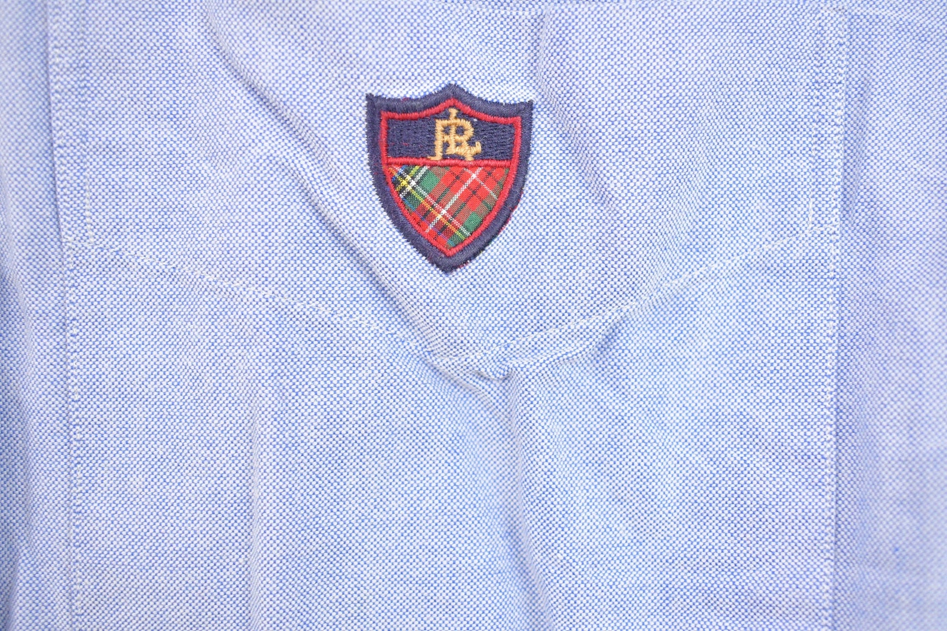 Vintage 1990s Ralph Lauren Golf Light Denim Button Up Shirt Men's 2XL from propervintagecanada