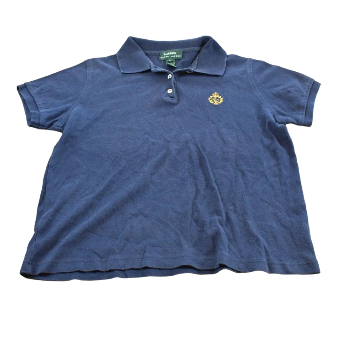 Vintage 1990s Ralph Lauren Golf Quarter Button Crest Shirt Women's L from propervintagecanada