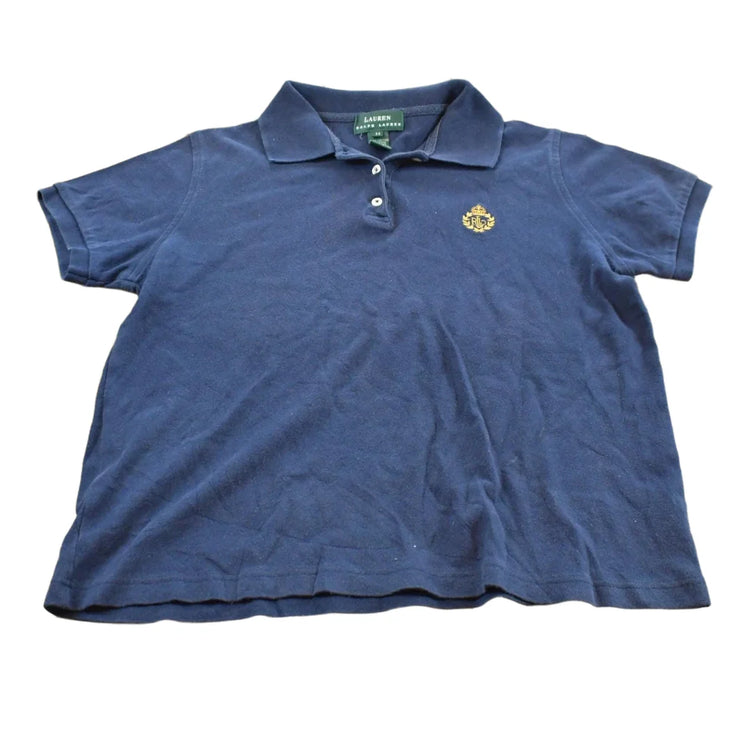 Vintage 1990s Ralph Lauren Golf Quarter Button Crest Shirt Women's L from propervintagecanada