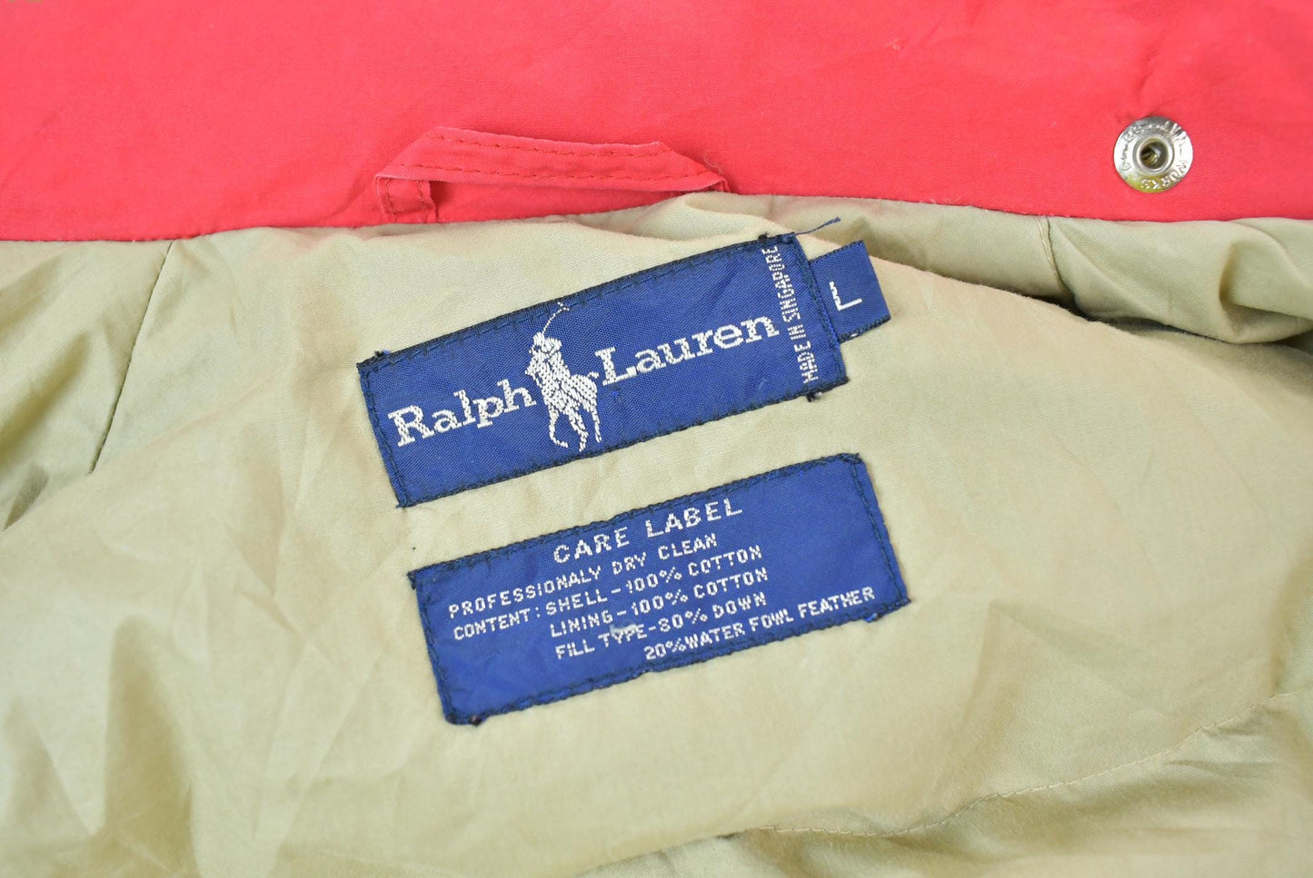 Vintage 1990s Ralph Lauren Large Equestrian Puffer Jacket Men's Large from propervintagecanada