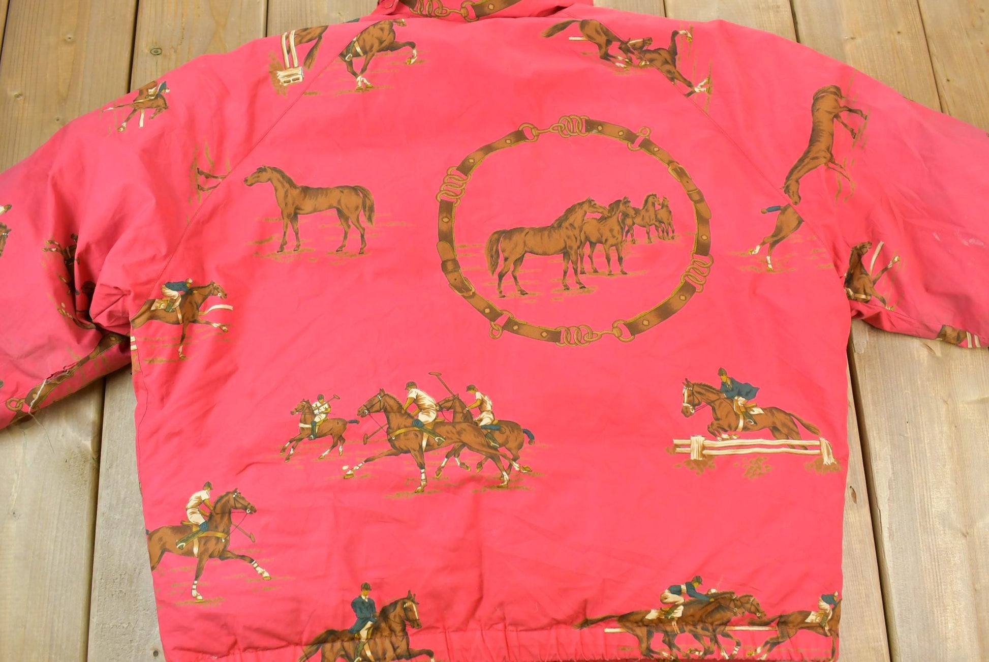 Vintage 1990s Ralph Lauren Large Equestrian Puffer Jacket Men's Large from propervintagecanada
