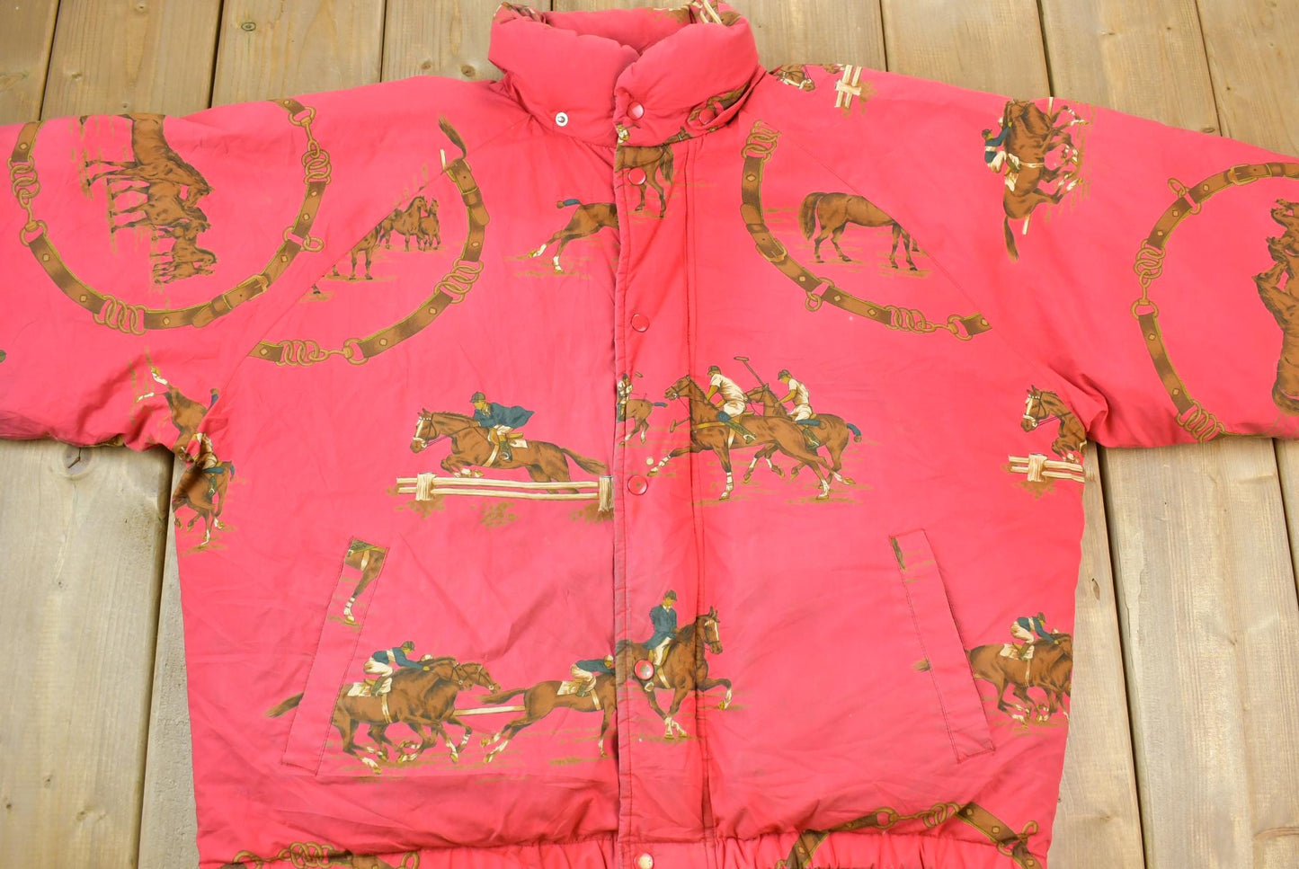 Vintage 1990s Ralph Lauren Large Equestrian Puffer Jacket Men's Large from propervintagecanada