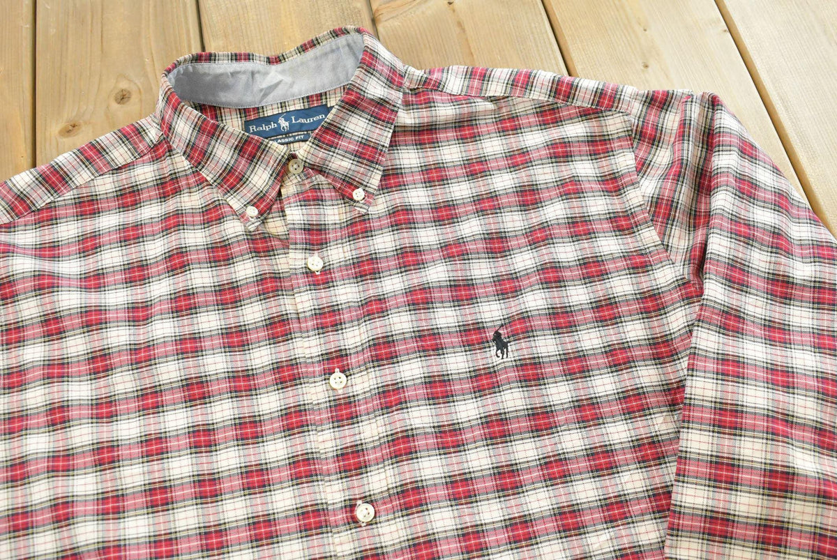Vintage 1990s Ralph Lauren Plaid Button Up Flannel Shirt Mens XL from propervintagecanada