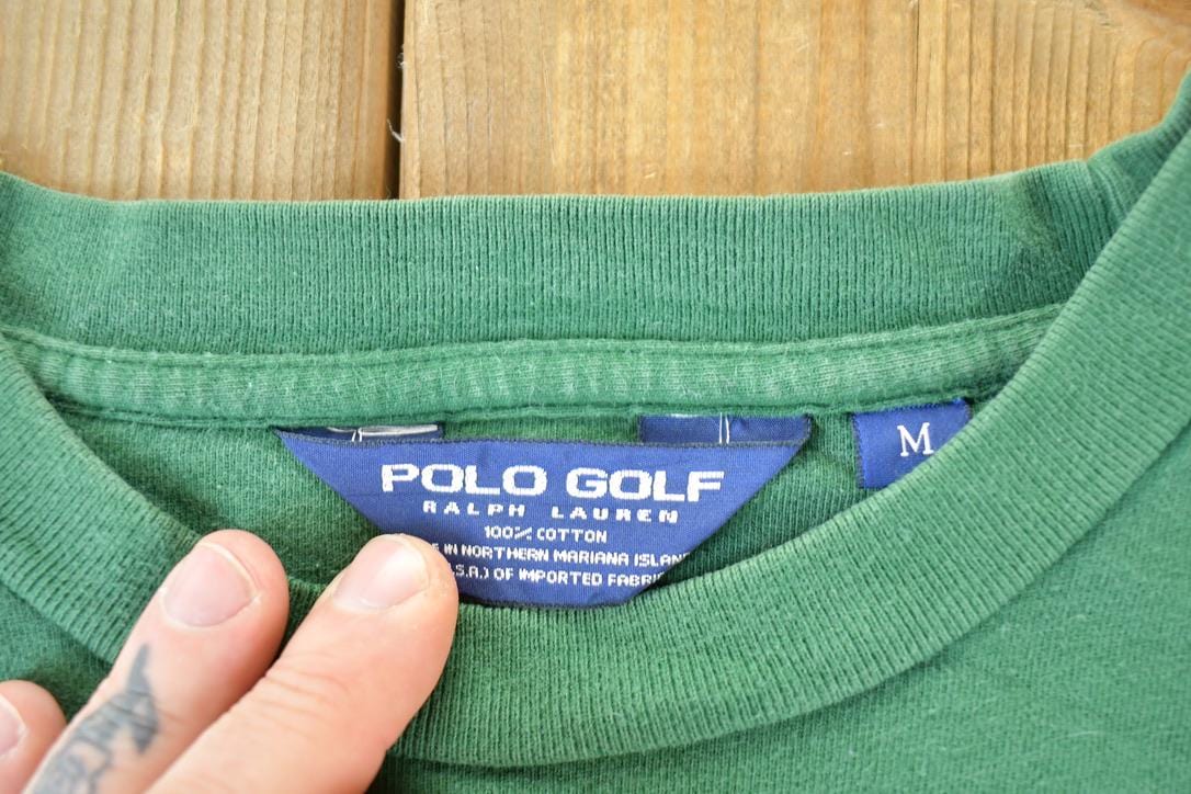 Vintage 1990s Ralph Lauren Polo Golf Hunter Green Crewneck Sweatshirt Men's Medium from propervintagecanada