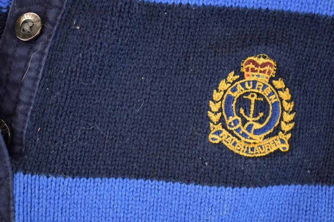Vintage 1990s Ralph Lauren Quarter Button Knit Crewneck Sweater Men's S from propervintagecanada