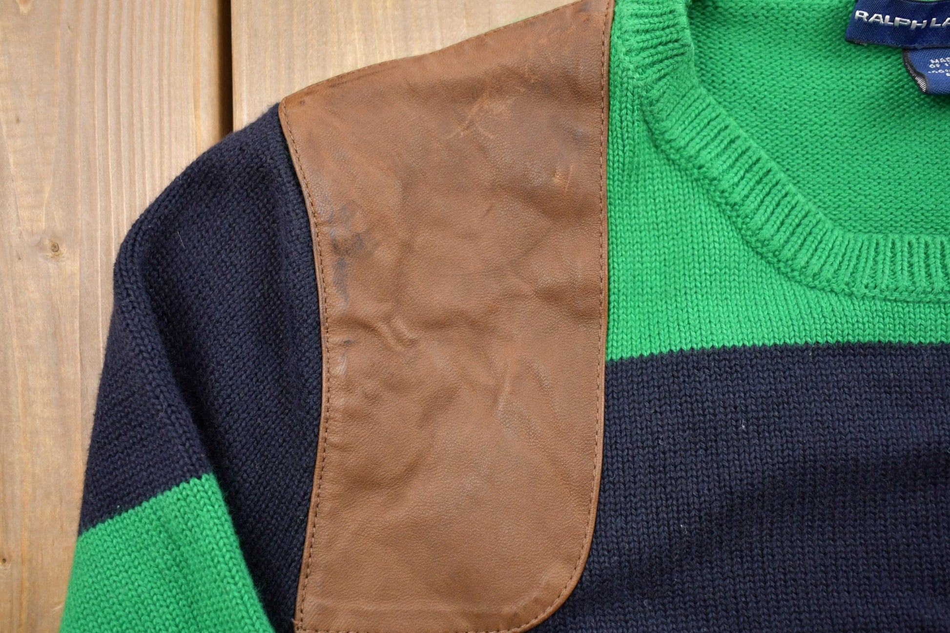 Vintage 1990s Ralph Lauren Sport Knitted Crewneck Sweater Men's 2XS from propervintagecanada
