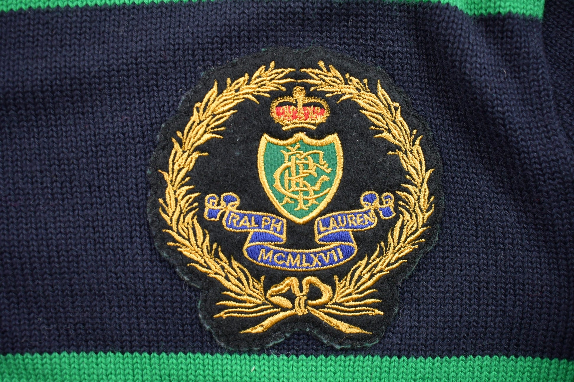 Vintage 1990s Ralph Lauren Sport Knitted Crewneck Sweater Men's 2XS from propervintagecanada