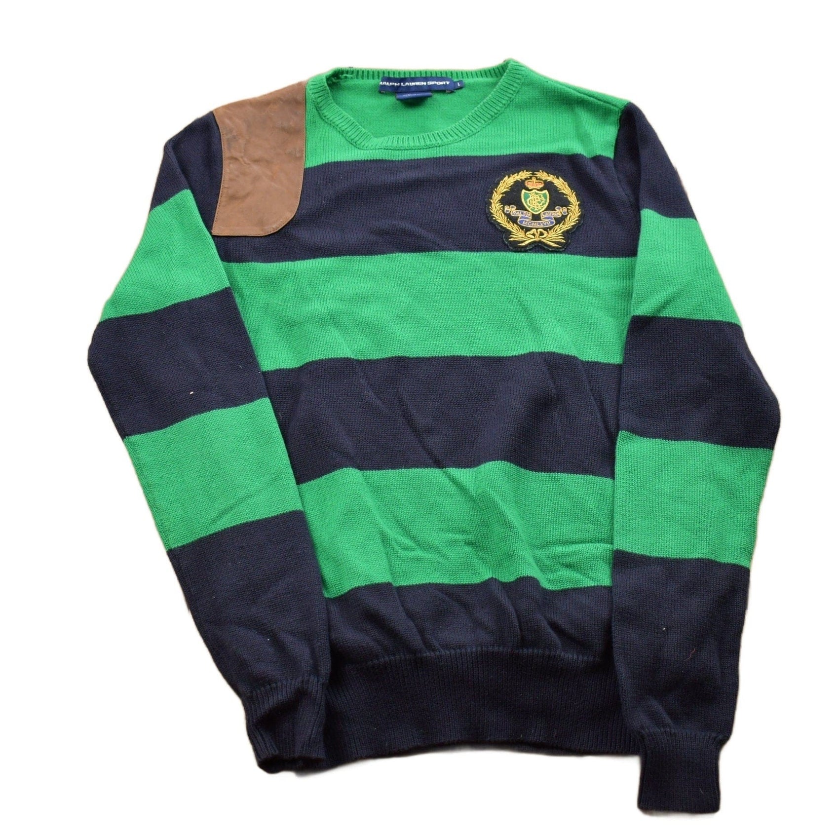 Vintage 1990s Ralph Lauren Sport Knitted Crewneck Sweater Men's 2XS from propervintagecanada