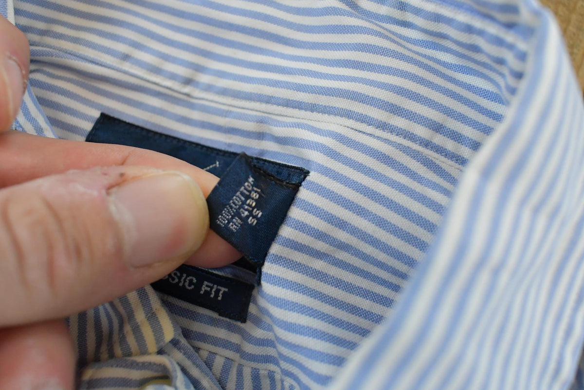 Vintage 1990s Ralph Lauren Striped Button Down Shirt Mens L / Made in Hong Kong / 90s Streetwear / NYC from propervintagecanada