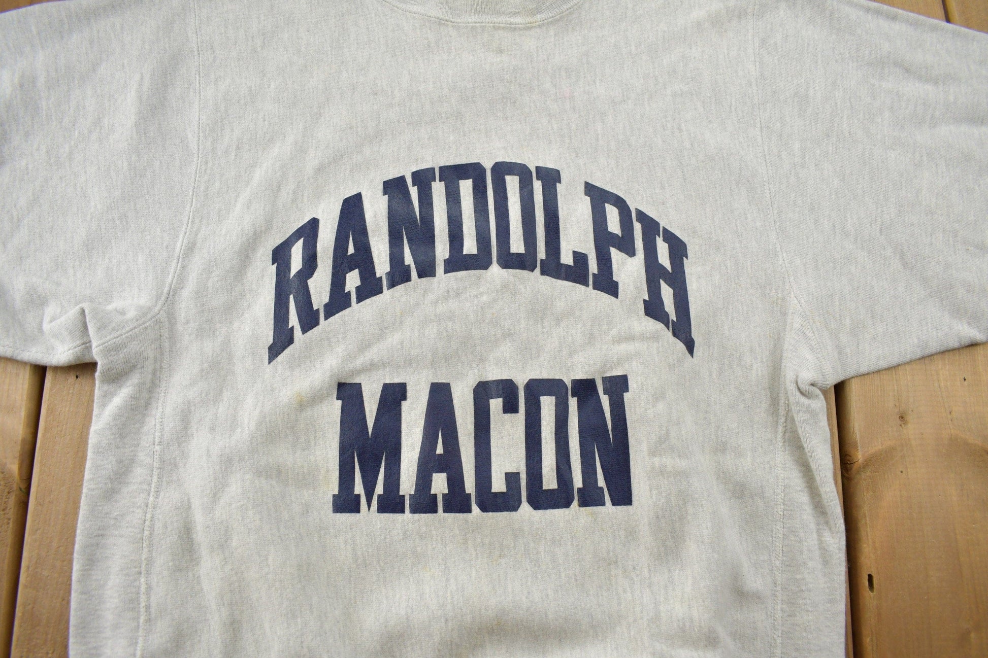 Vintage 1990s Randolph Macon College Collegiate Champion Reverse Weave Crewneck Sweatshirt Men's Large from propervintagecanada