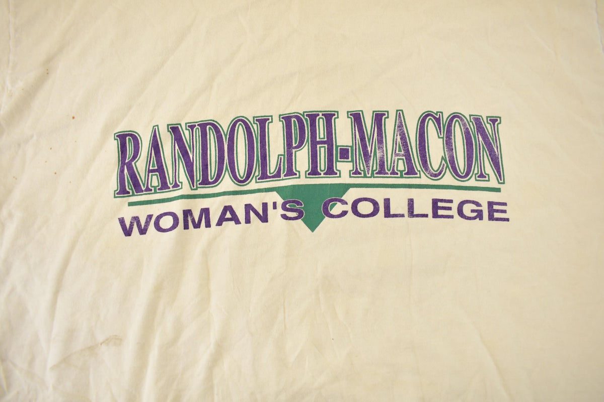 Vintage 1990s Randolph Macon Woman's College T-Shirt Women's 2XL from propervintagecanada