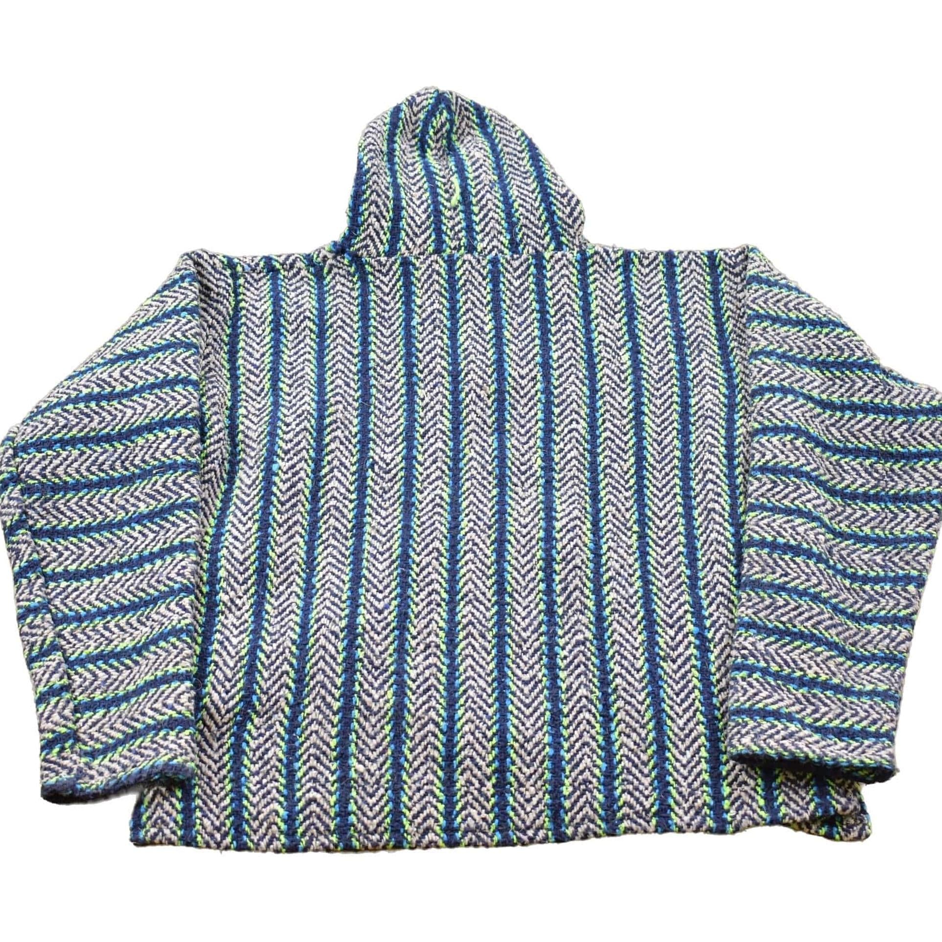 Vintage 1990s Rasta Blanket Hoodie Men's Large from propervintagecanada