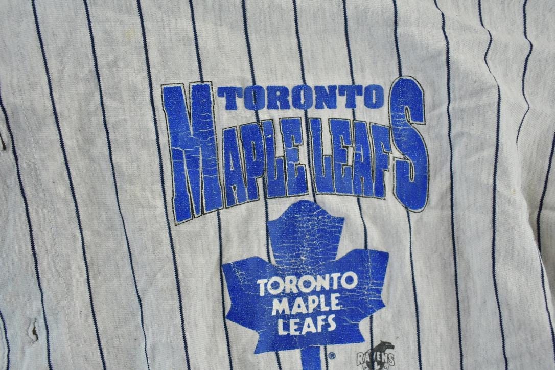 Vintage 1990s Ravens Toronto Maple Leafs NHL Graphic Sport Jersey Men's XL from propervintagecanada