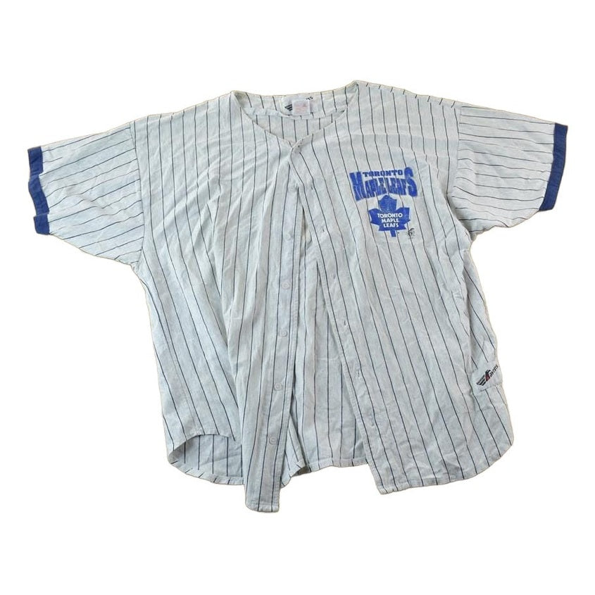Vintage 1990s Ravens Toronto Maple Leafs NHL Graphic Sport Jersey Men's XL from propervintagecanada