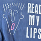 Vintage 1990s Read My Lips Noodle Hair Guy Crewneck Sweatshirt Men's XL from propervintagecanada