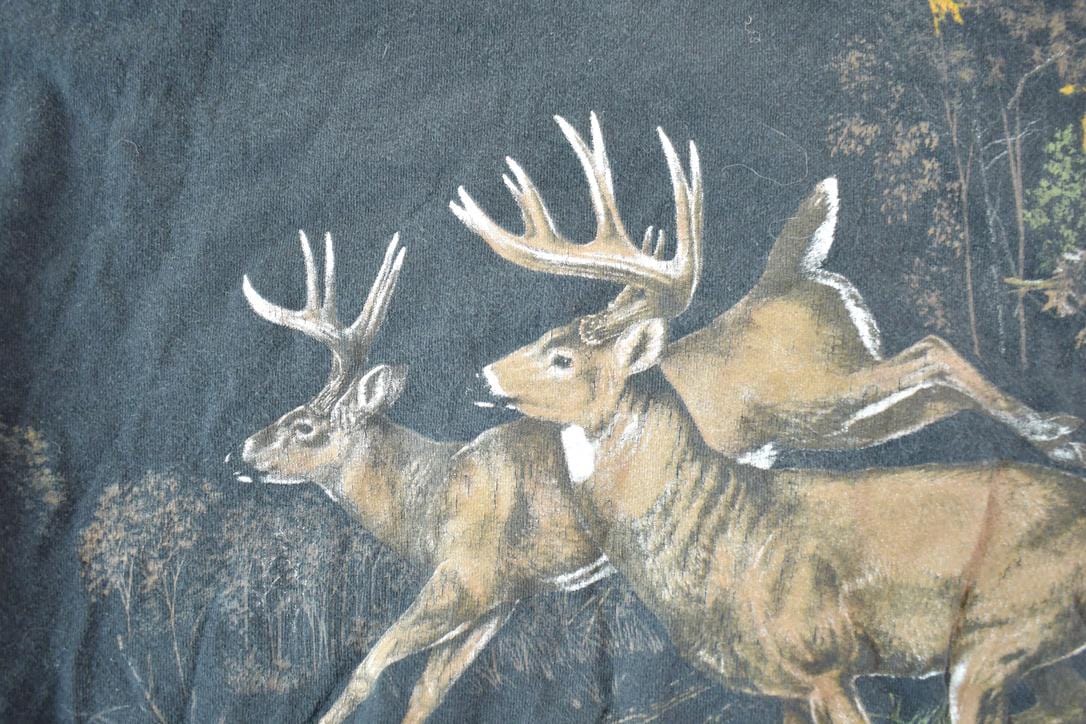 Vintage 1990s Realtree Camo Triple Deer Outdoorsman Crewneck Sweatshirt Mens L from propervintagecanada