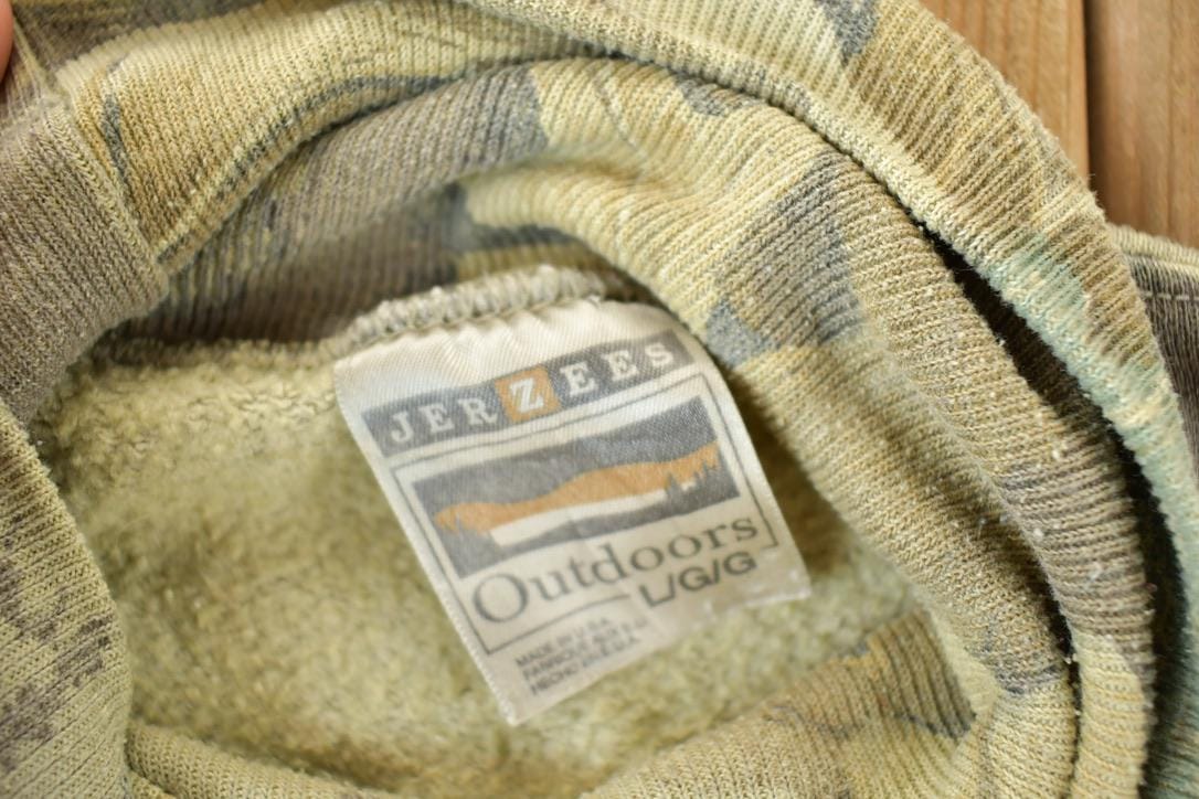 Vintage 1990s Realtree Jerzees Outdoor Souvenir Turtleneck Sweatshirt Made In USA Men's Large from propervintagecanada