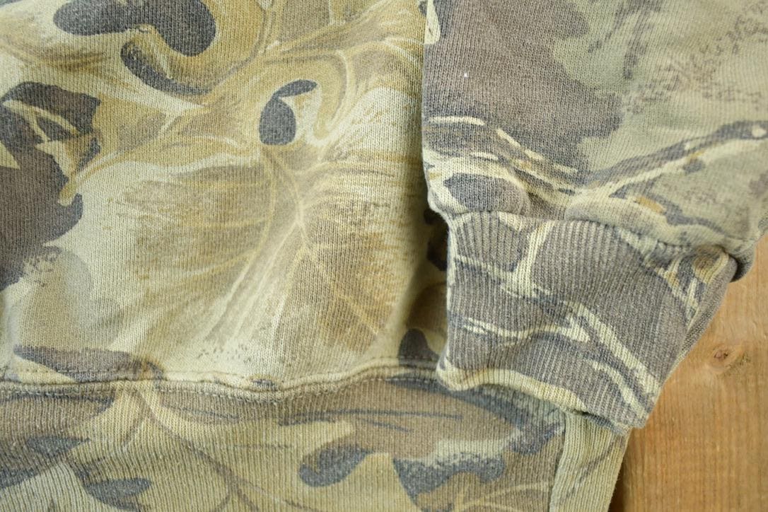 Vintage 1990s Realtree Jerzees Outdoor Souvenir Turtleneck Sweatshirt Made In USA Men's Large from propervintagecanada