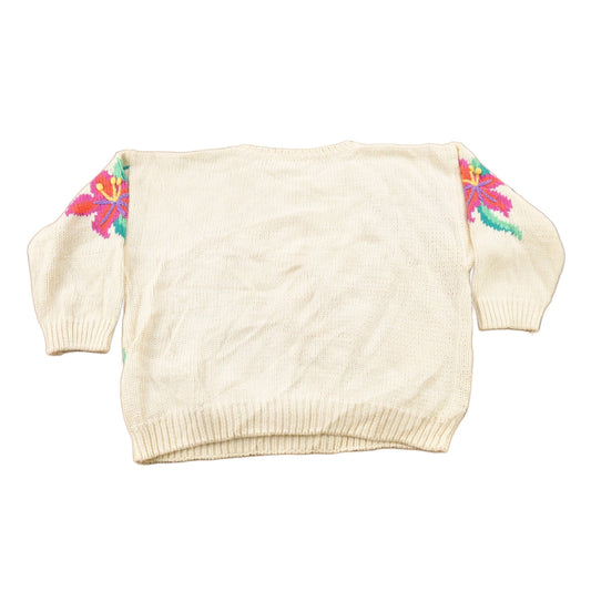 Vintage 1990s Rebecca Stone Floral Embroidered Knitted Sweater Women's M from propervintagecanada