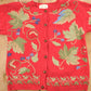 Vintage 1990s Red Floral Theme Embroidered Knit Cardigan Sweater Women's M from propervintagecanada