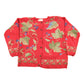 Vintage 1990s Red Floral Theme Embroidered Knit Cardigan Sweater Women's M from propervintagecanada