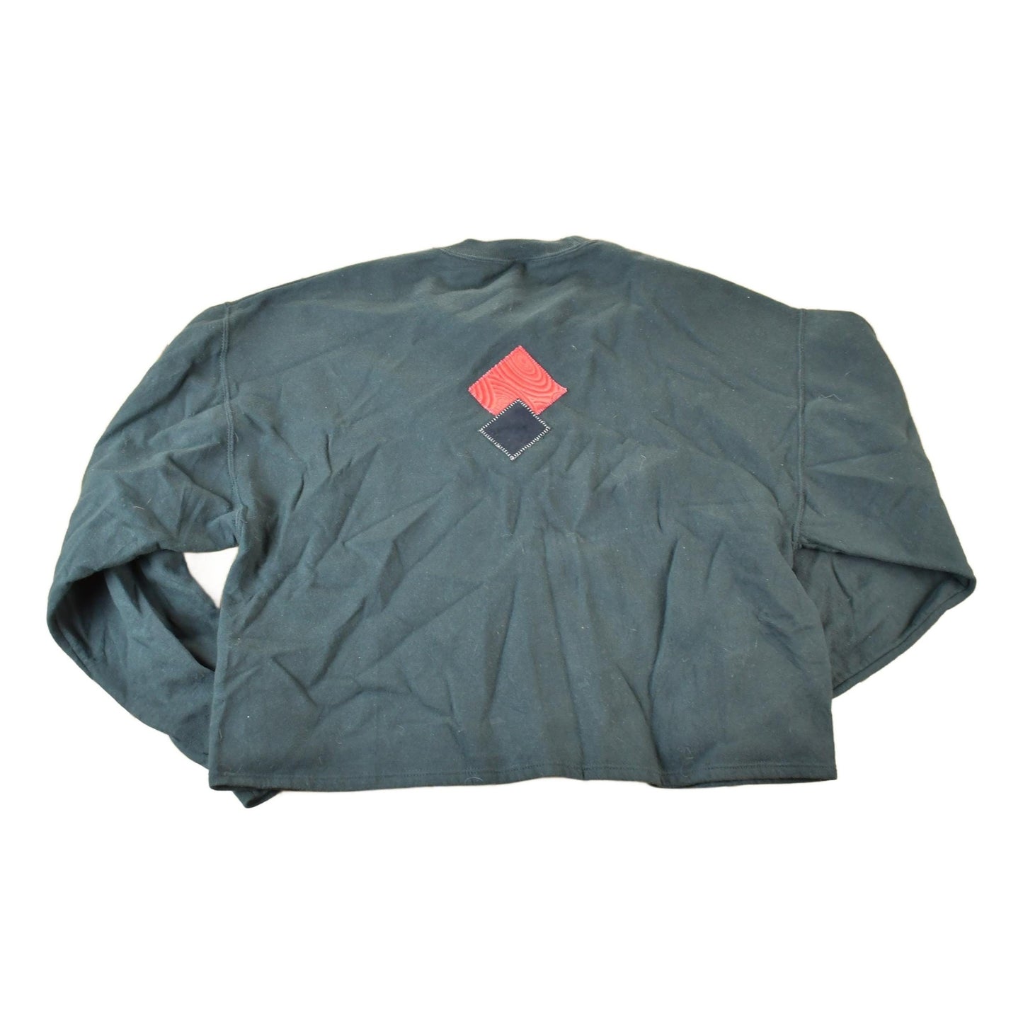 Vintage 1990s Red Square Button Up Crewneck Sweatshirt Womens L from propervintagecanada