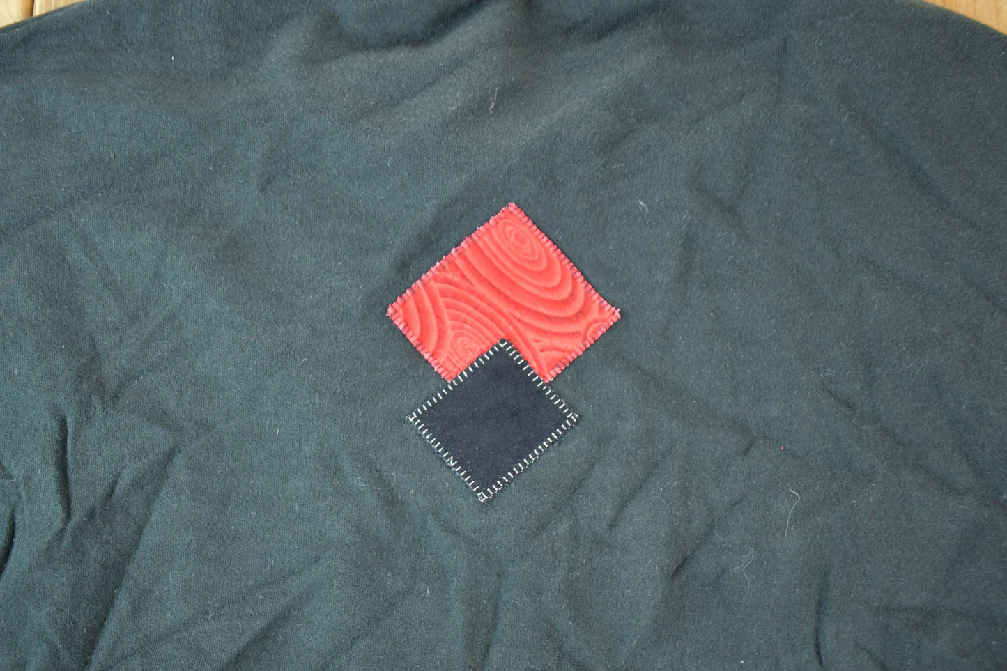 Vintage 1990s Red Square Button Up Crewneck Sweatshirt Womens L from propervintagecanada