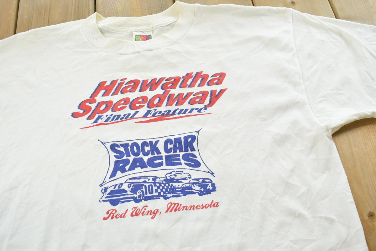 Vintage 1990s Red Wing Minnesota Stock Car Races T-Shirt Men's Large from propervintagecanada