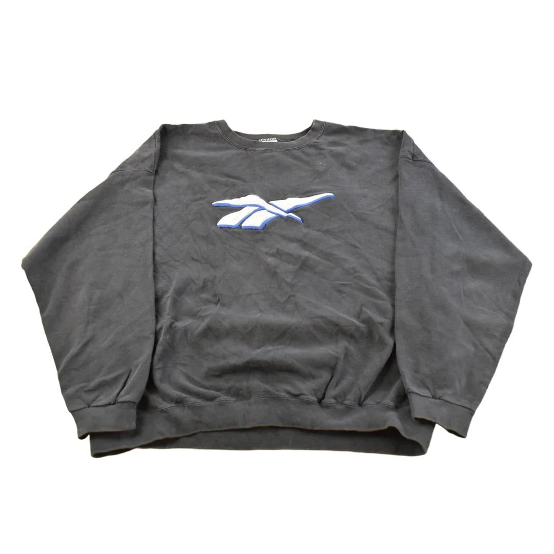 Vintage 1990s Reebok Big Logo Crewneck Sweatshirt Men's 2XL from propervintagecanada