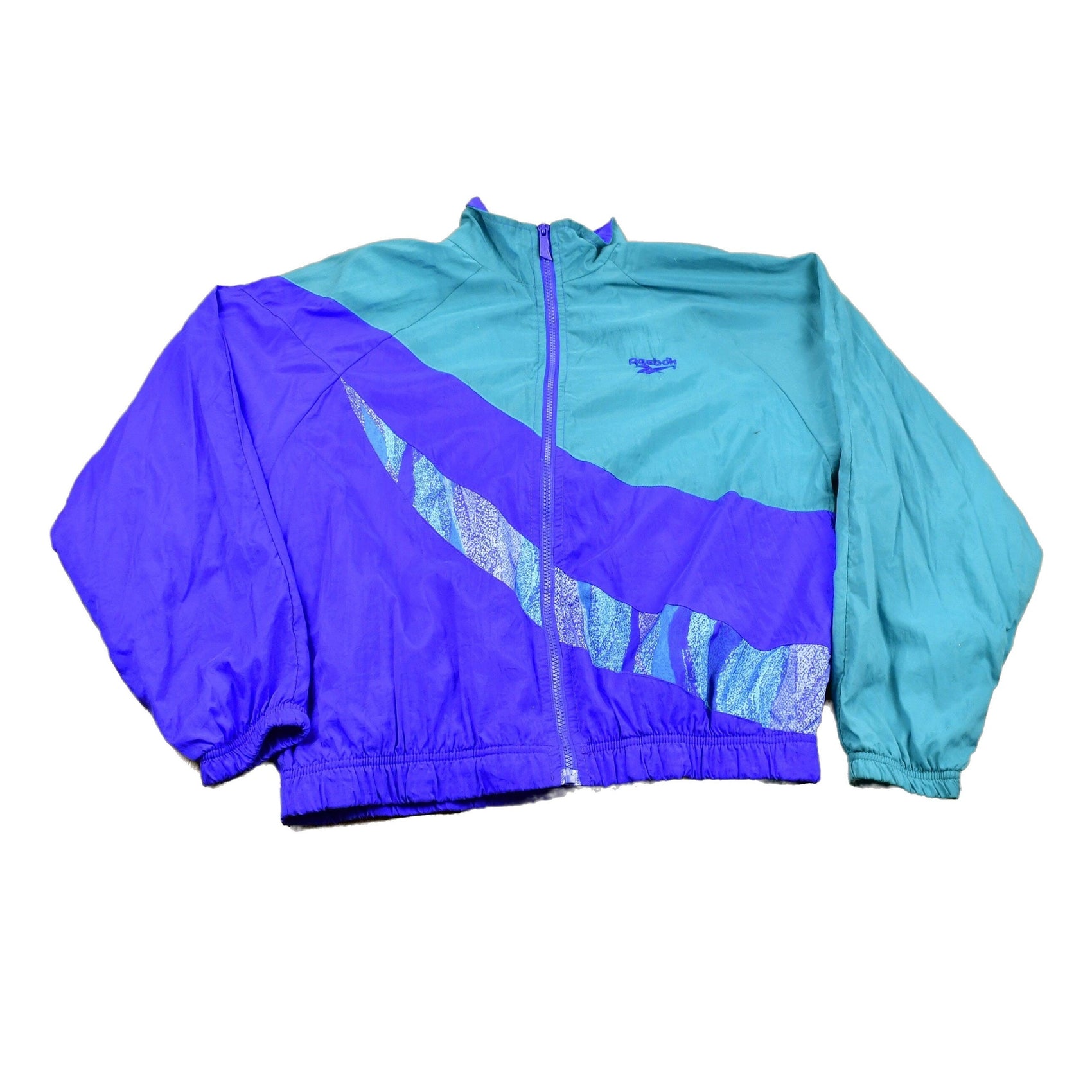 Vintage 1990s Reebok Color Block Windbreaker Men's Medium from propervintagecanada