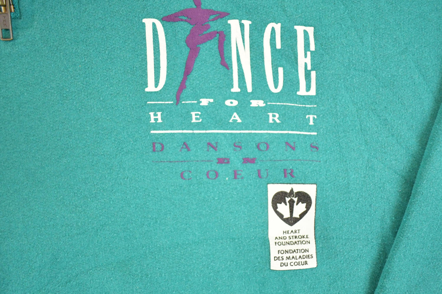 Vintage 1990s Reebok Dance For Heart Souvenir Hoodie Sweatshirt Men's XXL from propervintagecanada