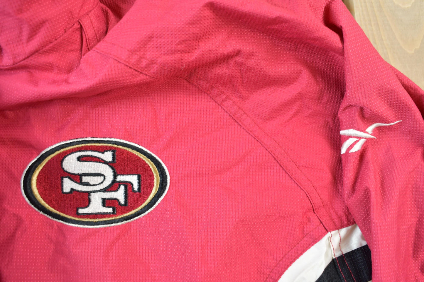Vintage 1990s Reebok San Francisco 49ers NFL Zip Up Windbreaker Jacket Men's XL from propervintagecanada