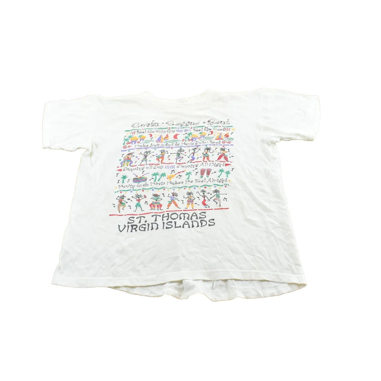 Vintage 1990s Reggae Thomas US Virgin Islands Souvenir Travel T-Shirt Mens M from propervintagecanada