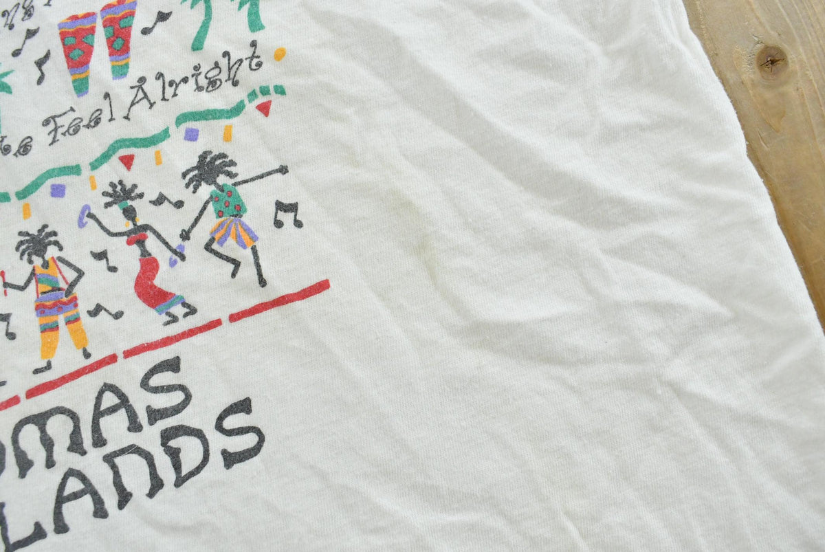 Vintage 1990s Reggae Thomas US Virgin Islands Souvenir Travel T-Shirt Mens M from propervintagecanada