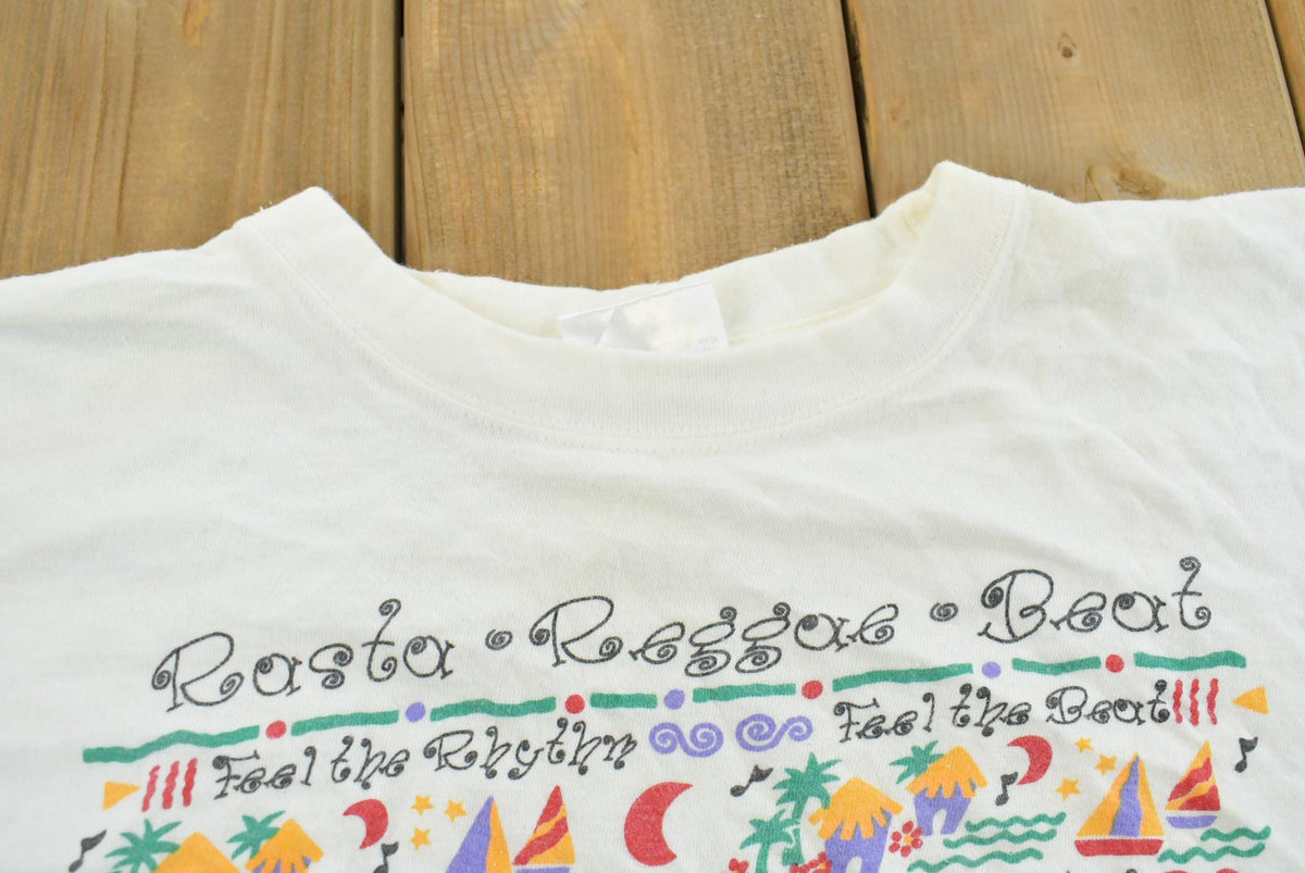 Vintage 1990s Reggae Thomas US Virgin Islands Souvenir Travel T-Shirt Mens M from propervintagecanada