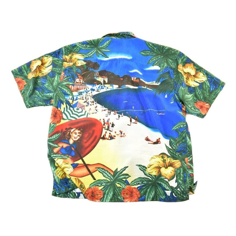 Vintage 1990s Reservoir Hawaiian AOP Button Up Shirt Mens L from propervintagecanada