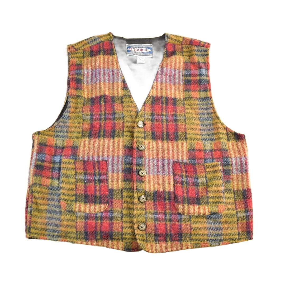 Vintage 1990s Resource Wool Vest Men's XL from propervintagecanada