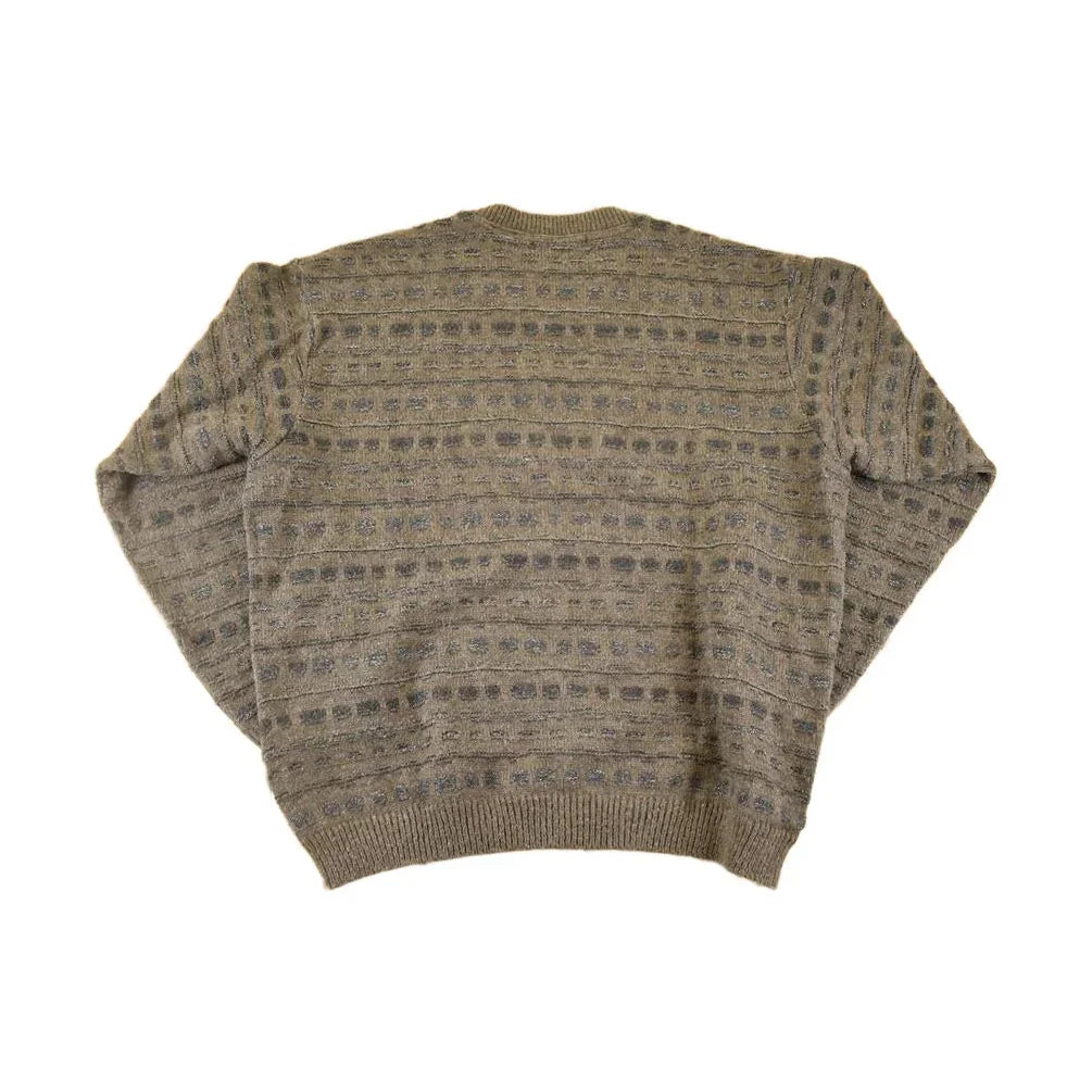 Vintage 1990s Retreat Knit Abstract Sweater Men's XL from propervintagecanada