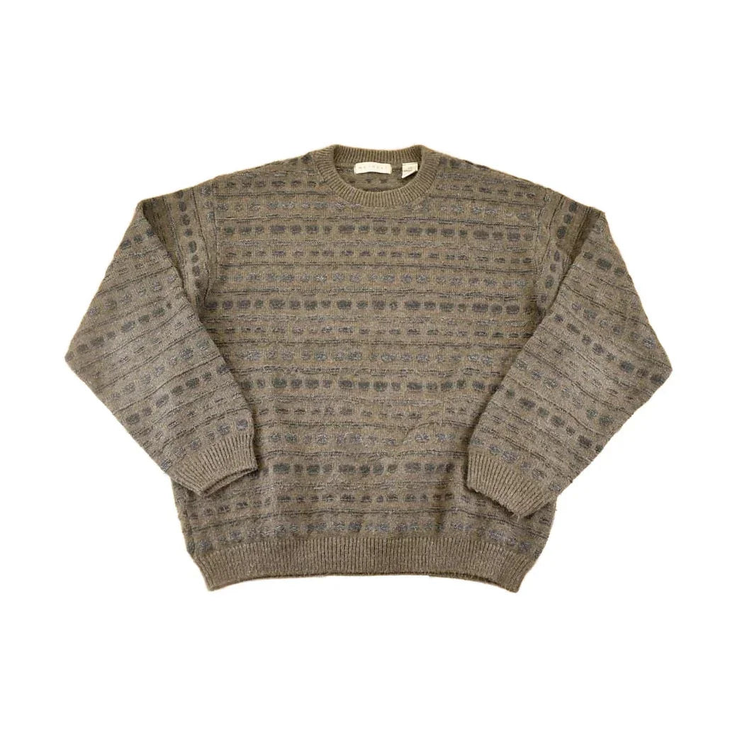 Vintage 1990s Retreat Knit Abstract Sweater Men's XL from propervintagecanada