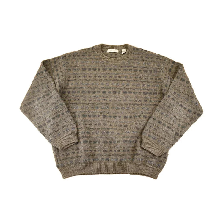 Vintage 1990s Retreat Knit Abstract Sweater Men's XL from propervintagecanada