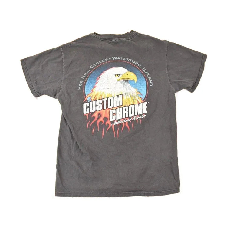 Vintage 1990s Revtech Custom Chrome Bald Eagle Motorcycle Souvenir T-Shirt Men's M from propervintagecanada
