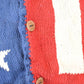 Vintage 1990s Rey Wear AOP American Flag Hand Knit Cardigan Sweater Womens S from propervintagecanada