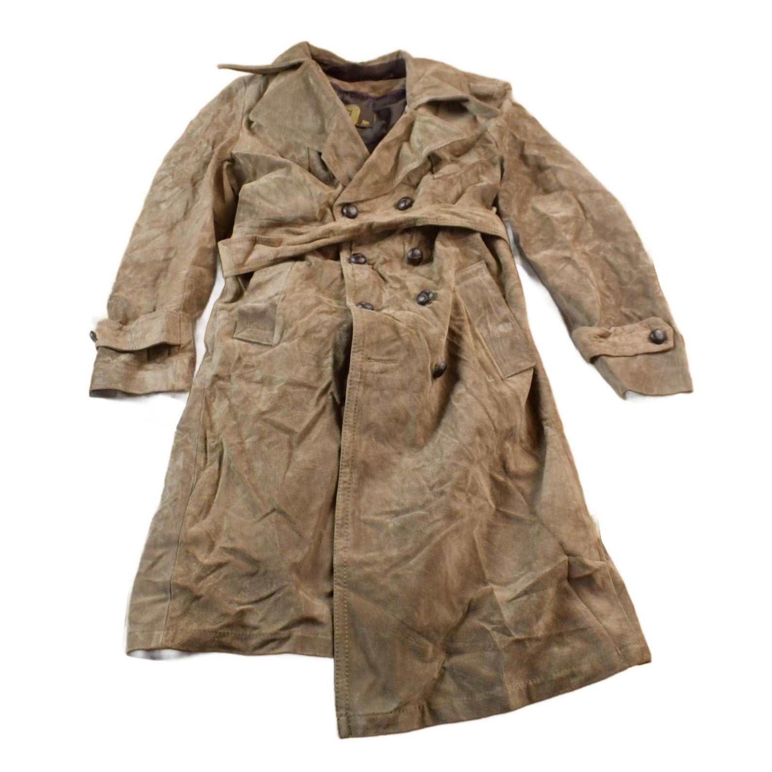 Vintage 1990s Rice ID Suede Leather Full Length Jacket Men's S from propervintagecanada