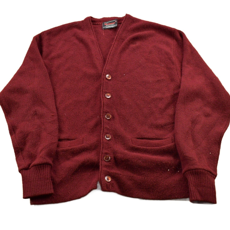 Vintage 1990s Richman Brothers 100% Virgin Orlon Acrylic Knitted Cardigan Sweater Men's S from propervintagecanada