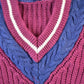 Vintage 1990s Ricki Cable Knit Abstract Pattern Crewneck Sweater Womens L from propervintagecanada