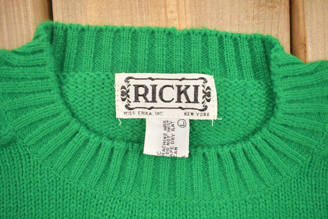 Vintage 1990s Ricki Knitted Crewneck Sweater Men's S from propervintagecanada