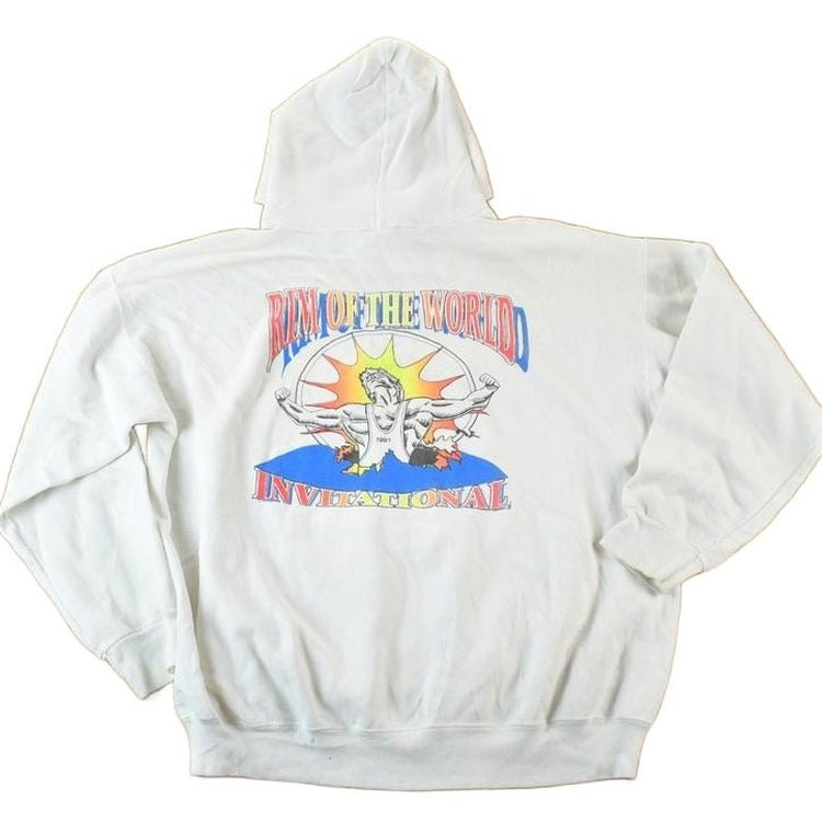 Vintage 1990s Rim Of The World Invitational Hoodie Sweatshirt Mens L from propervintagecanada
